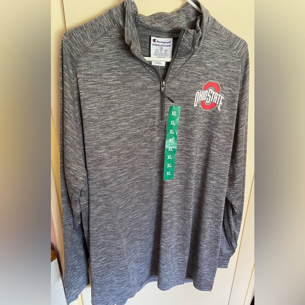 Ohio State Men’s XL Pullover NWT Champion Heather Gray Football Buckeyes